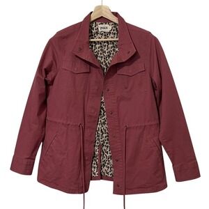 pact Rose Pink Organic Cotton Anorak Field Jacket Womens M